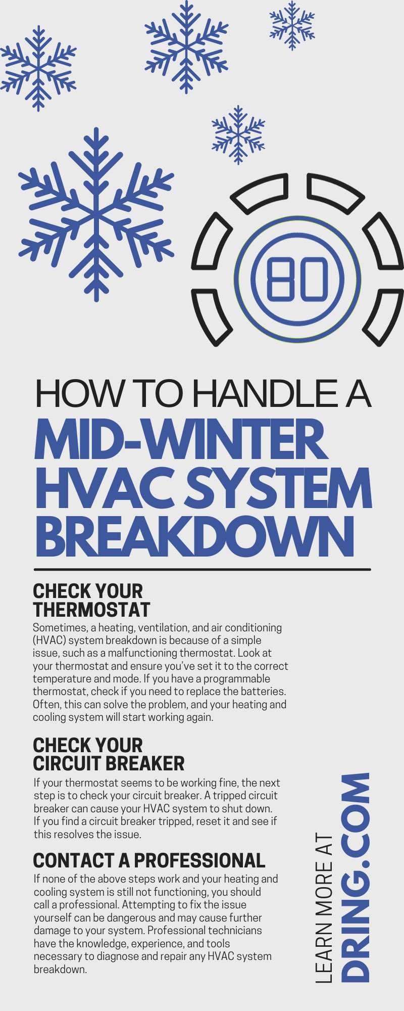How To Handle a Mid-Winter HVAC System Breakdown